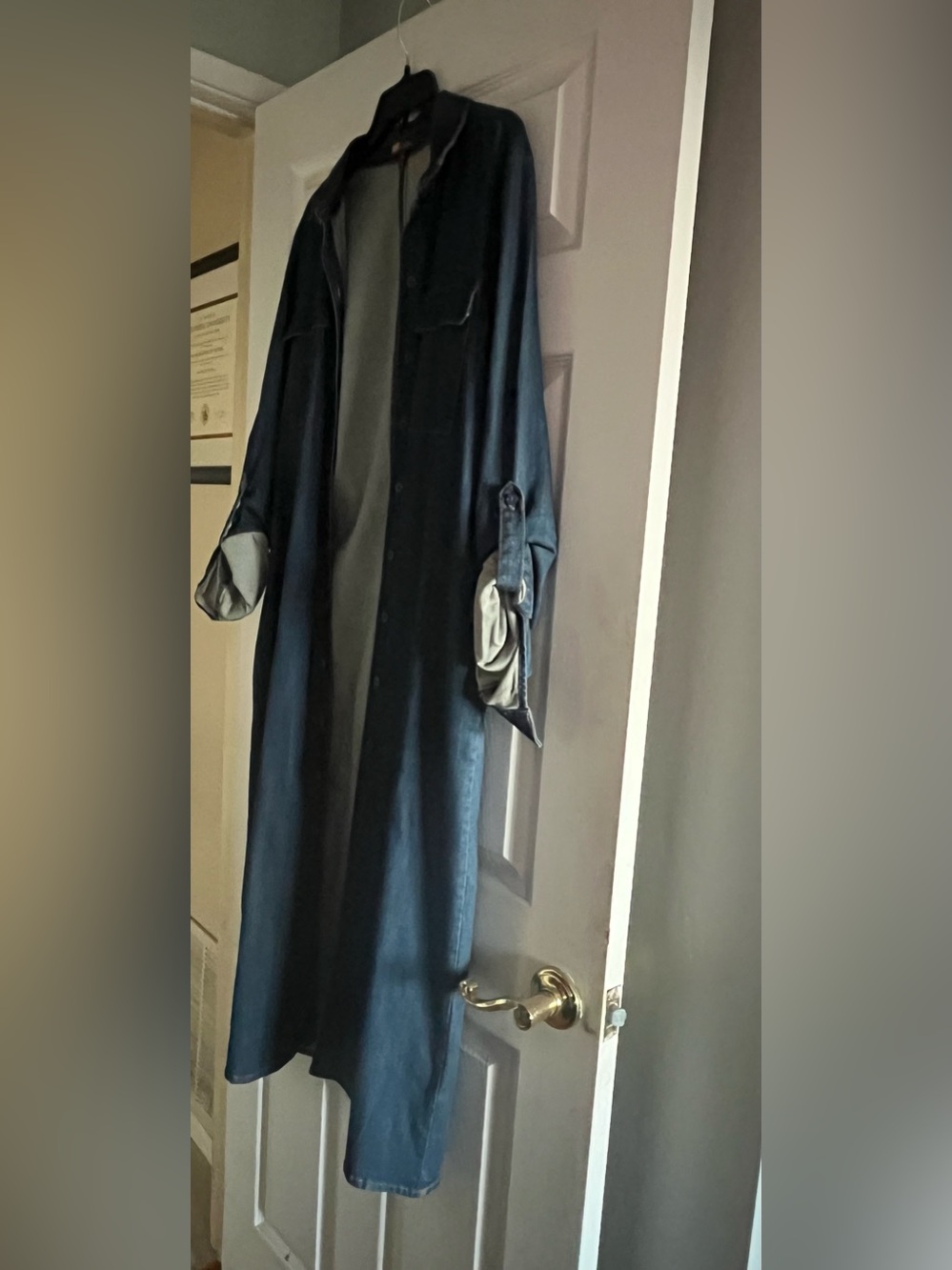 Denim Long Button-Up duster/ dress
